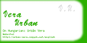 vera urban business card