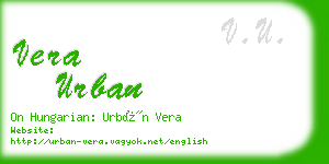 vera urban business card